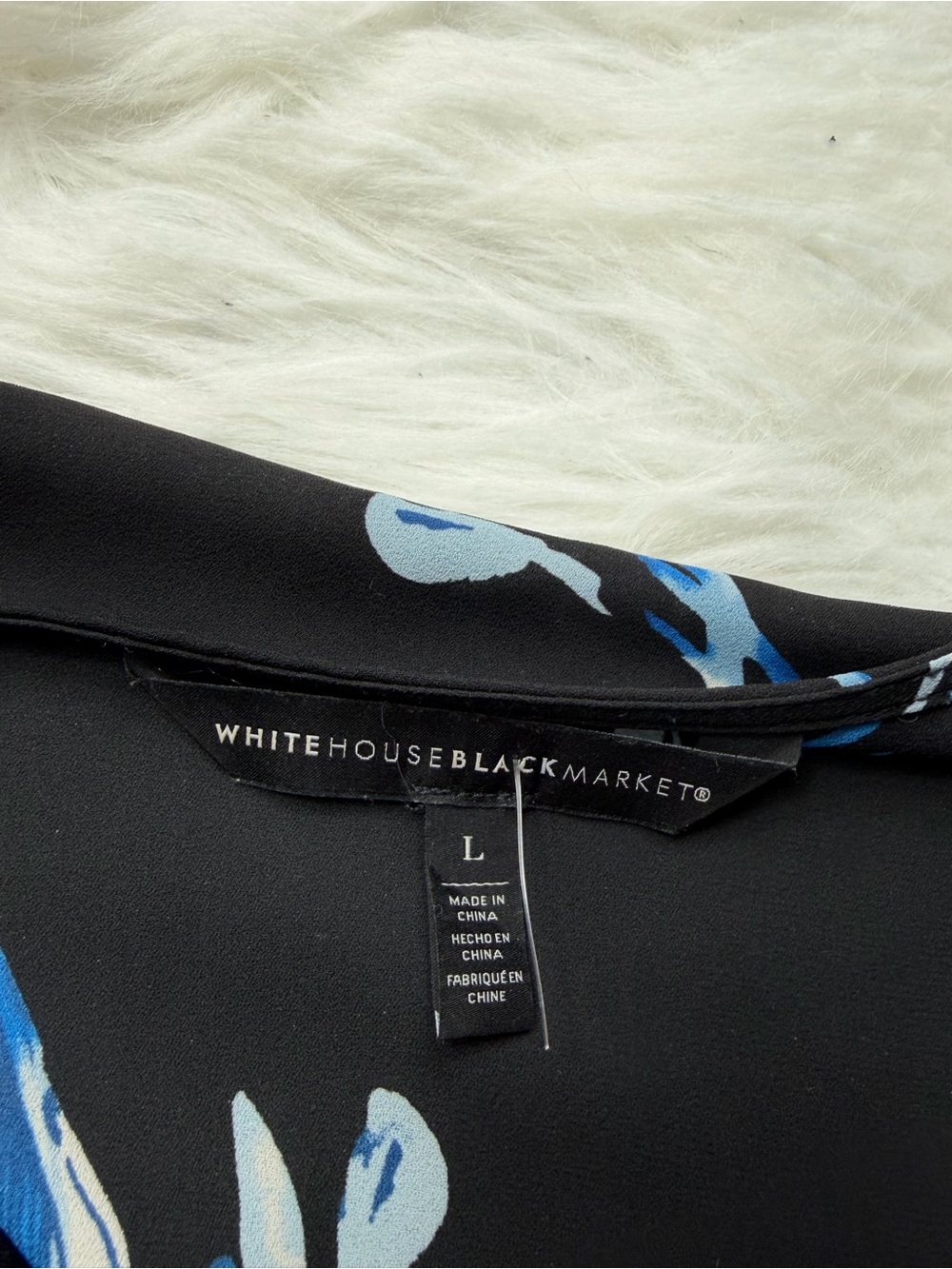 White House Black Market Long Sleeve floral Blouse - Picture 4 of 5